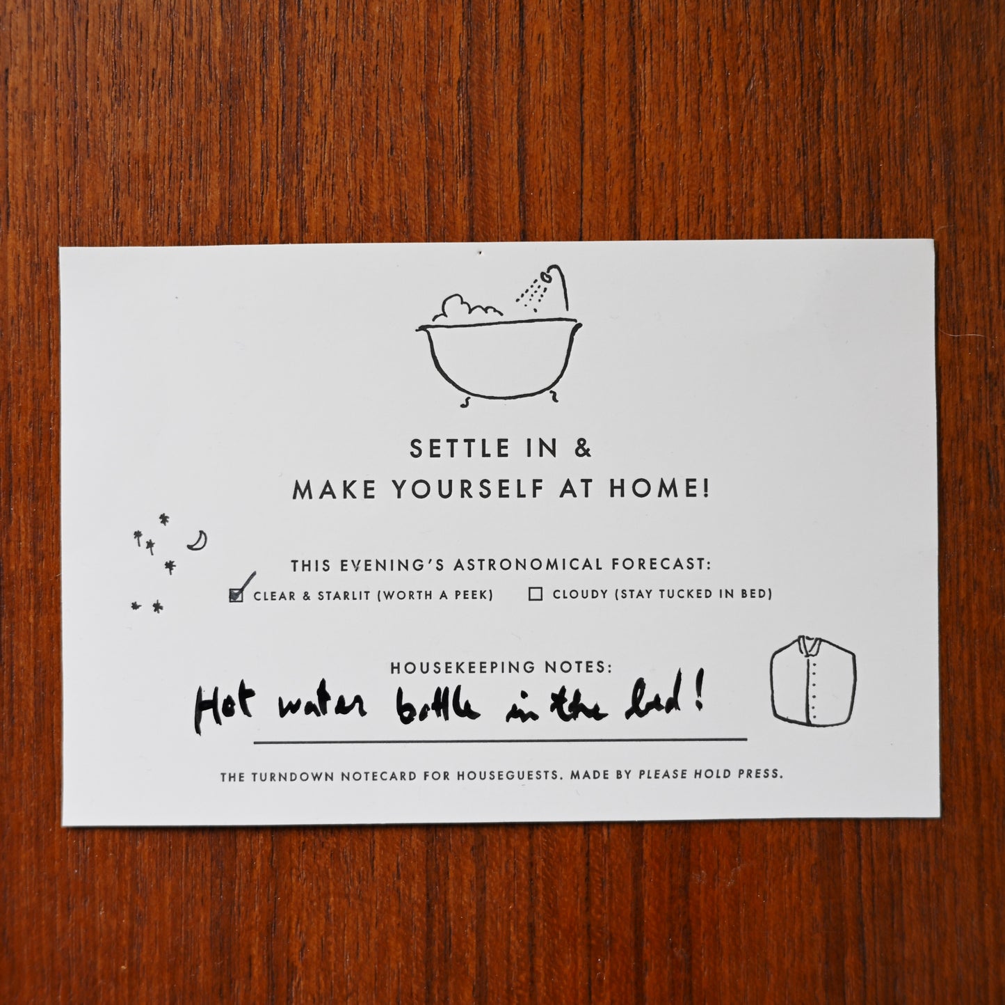 The Houseguest welcome card set | 6x4"