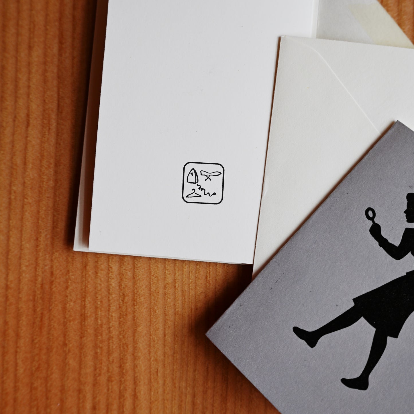 Nancy Drew silhouette | 2 mini letterpress greeting cards