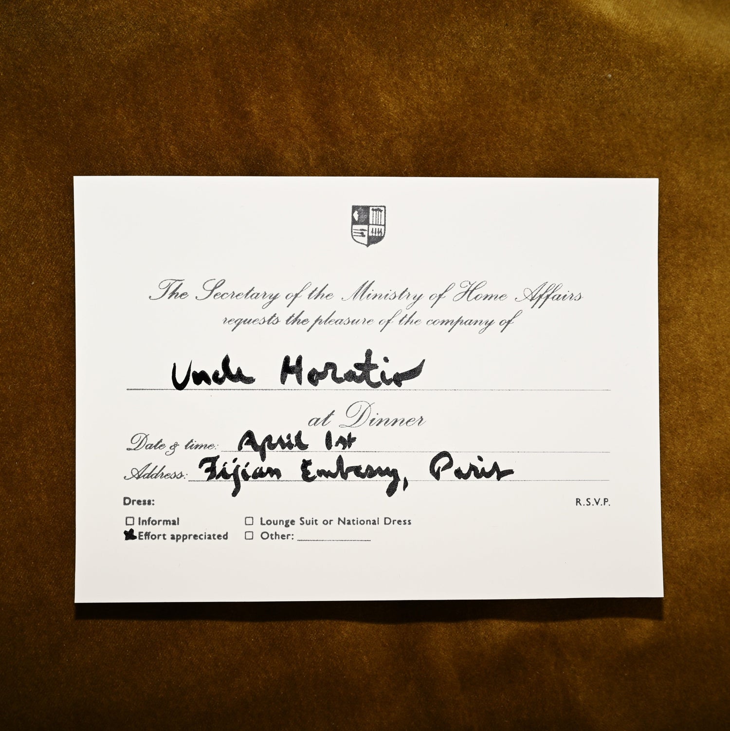 The Host's stationery collection
