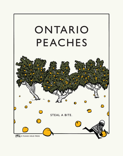 Ontario peaches poster | 14x11"