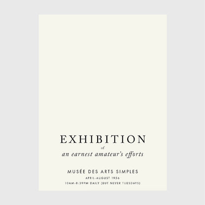 Add-your-own-art exhibit poster | 10x13"