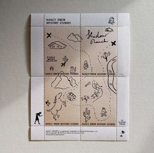 Nancy Drew "Shadow Ranch" stamps | 4.25x5.5"
