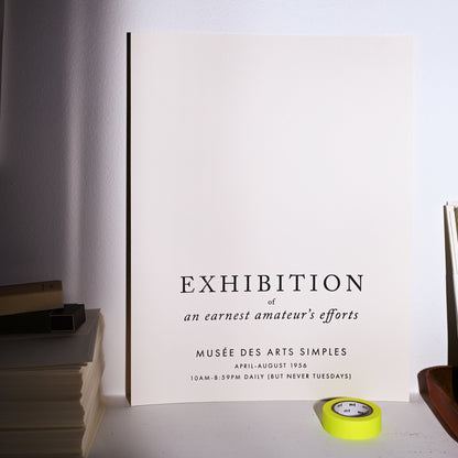 Add-your-own-art exhibit poster | 10x13"
