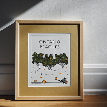 Ontario peaches poster | 14x11"