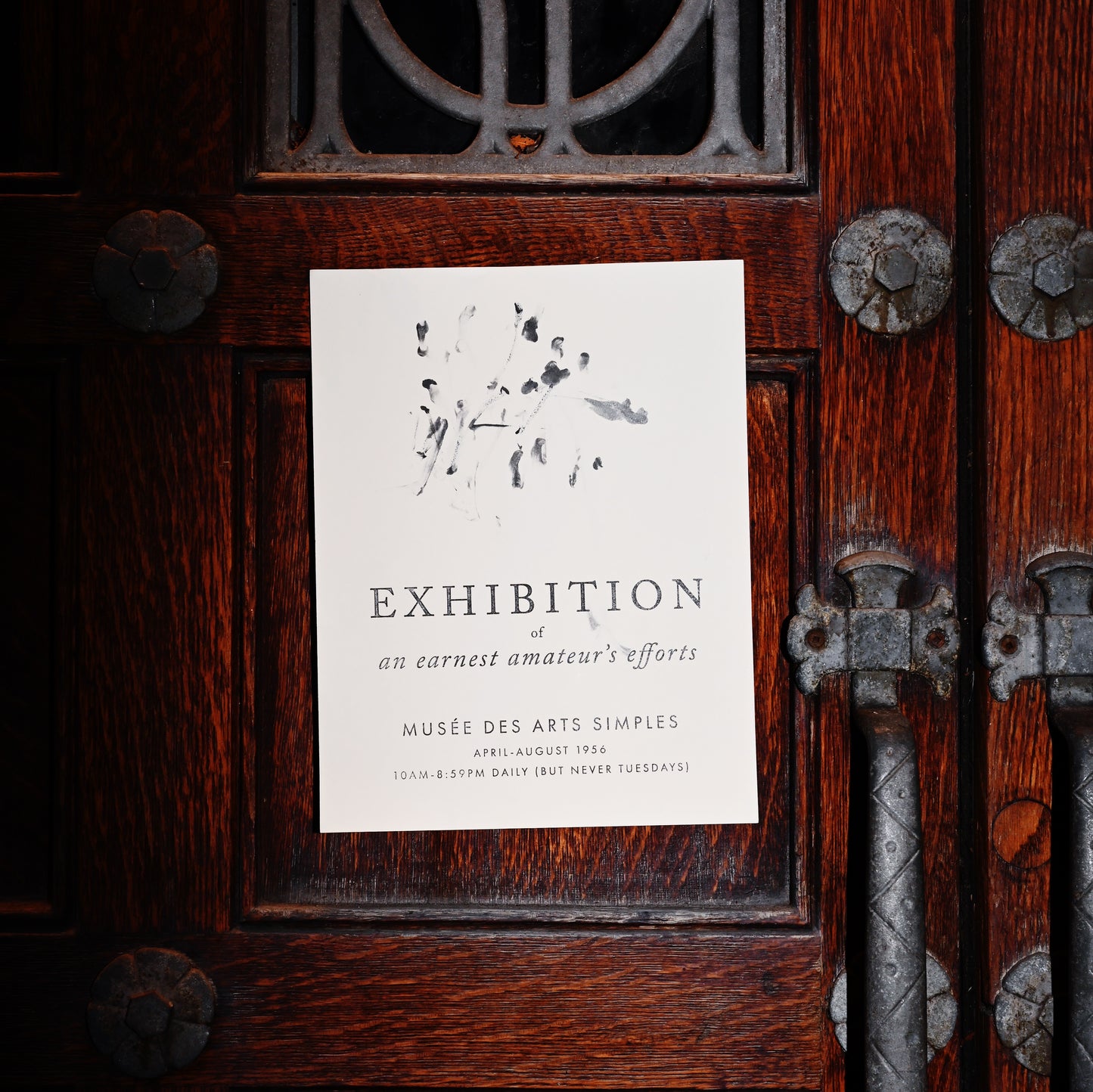 Add-your-own-art exhibit poster | 10x13"