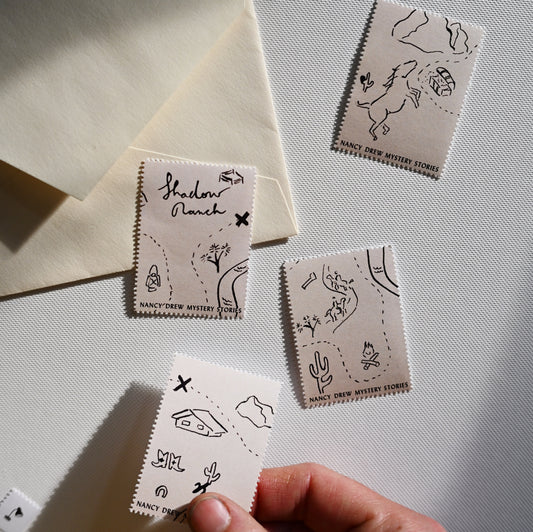 Nancy Drew "Shadow Ranch" stamps | 4.25x5.5"