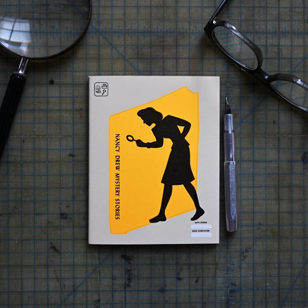 Nancy Drew notebook in Apricot + Khaki | 5x6.4"