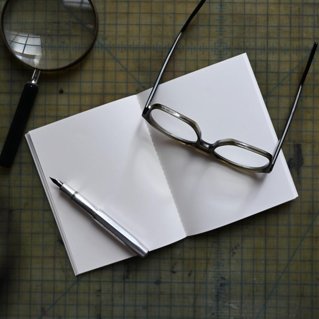 Nancy Drew notebook in Apricot + Khaki | 5x6.4"
