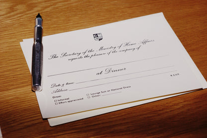 Diplomat dinner invitation set | 7x5"