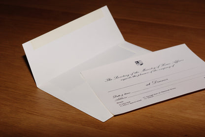 Diplomat dinner invitation set | 7x5"