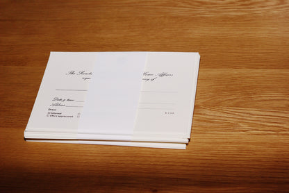 Diplomat dinner invitation set | 7x5"